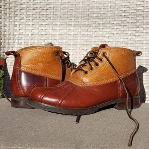 Frye low duck boots cinnamon multi